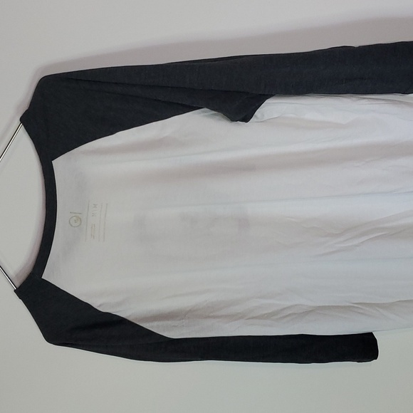 TENTREE medium grey and white long sleeve shirt - Picture 4 of 7